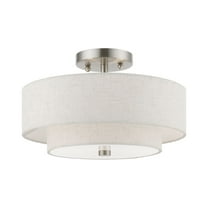 Livex Lighting - Meridian - 2 Light Semi-Flush Mount In Transitional Style-8.25