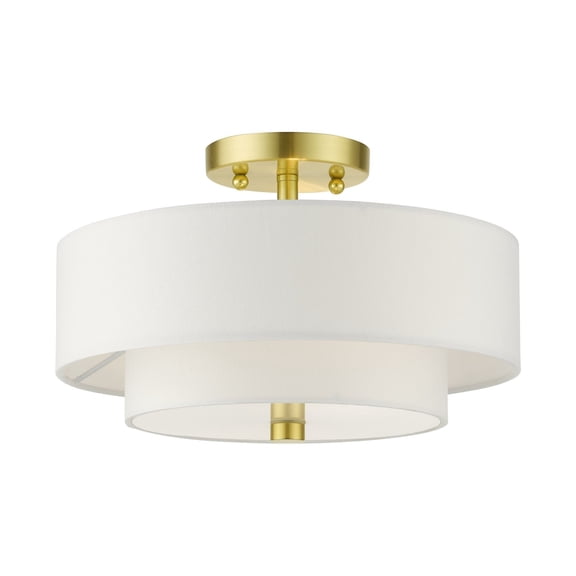 Livex Lighting - Meridian - 2 Light Semi-Flush Mount in Modern Style - 13 Inches