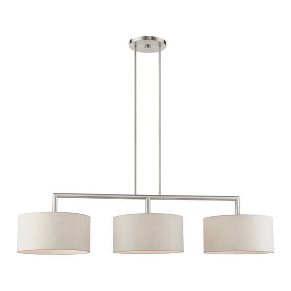 Livex Lighting - Meridian - 3 Light Linear Chandelier in Modern Style - 14