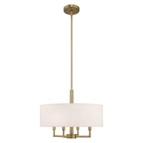 42604-01 Livex Lighting Meridian - 4 Light Pendant in Modern Style - 18 Inches wide by 22.5 Inches high-Antique Brass Finish    -Traditional