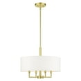 thumbnail image 1 of 49374-12 Livex Lighting Meridian - 4 Light Pendant in Modern Style - 18 Inches wide by 16.5 Inches high-Satin Brass Finish    -Traditional, 1 of 9