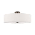 thumbnail image 1 of Livex Lighting Meridian 9" 5-Light Metal/Fabric Ceiling Mount in Bronze, 1 of 9
