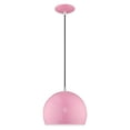 thumbnail image 1 of Livex Lighting  1-Light Mini Pendant, 41181 Shiny Pink Polished, 1 of 8
