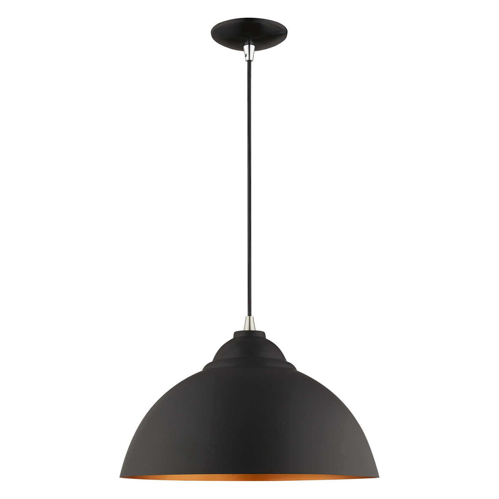 Mini Industrial Chic Black and Gold Pendant Light