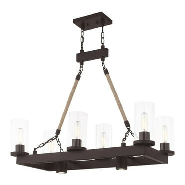 Livex Lighting - Metuchen - 8 Light Linear Chandelier in Industrial Style - 15