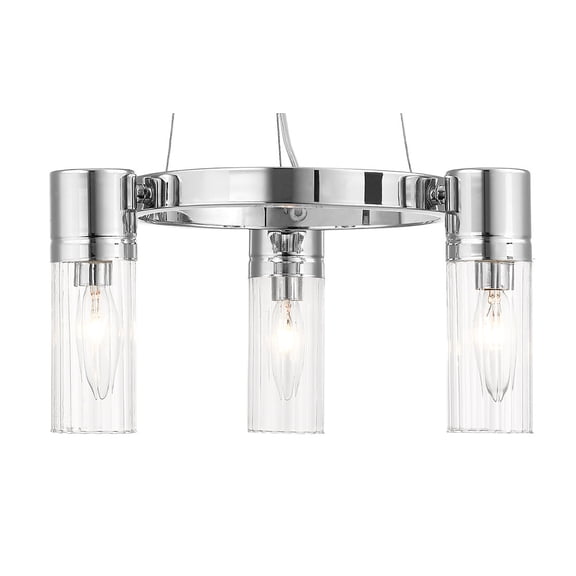3 Light Livex Midtown Chrome Mini Chandelier Lighting Ceiling Fixture 50693-05