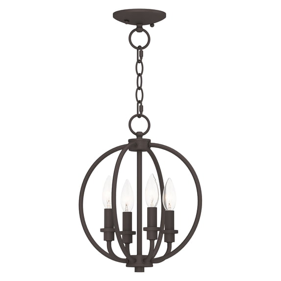 Livex Lighting Milania Convertible Ceiling Mount in Bronze