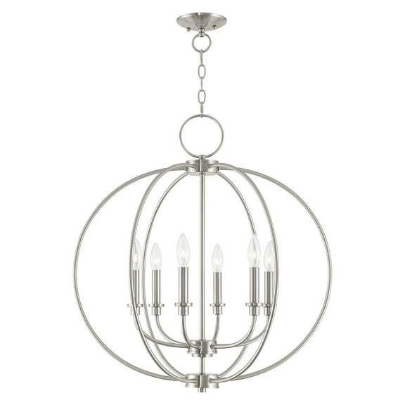 Livex Lighting Milania Chandelier in Brushed Nickel