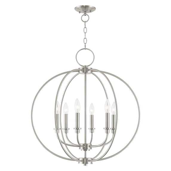 Livex Lighting Milania Chandelier in Brushed Nickel