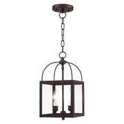 Livex Lighting Milford 2 Light Bronze Chain Hang/Ceiling Mount