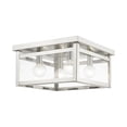 thumbnail image 1 of Livex Lighting - Milford - 4 Light Square Flush Mount In Shabby Chic Style-6, 1 of 16