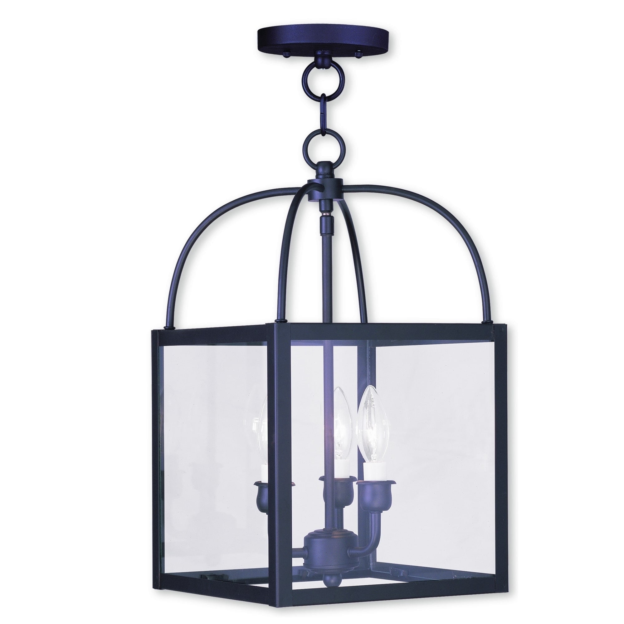 Elegant Milford Mini Pendant with Clear Glass and Bronze Finish