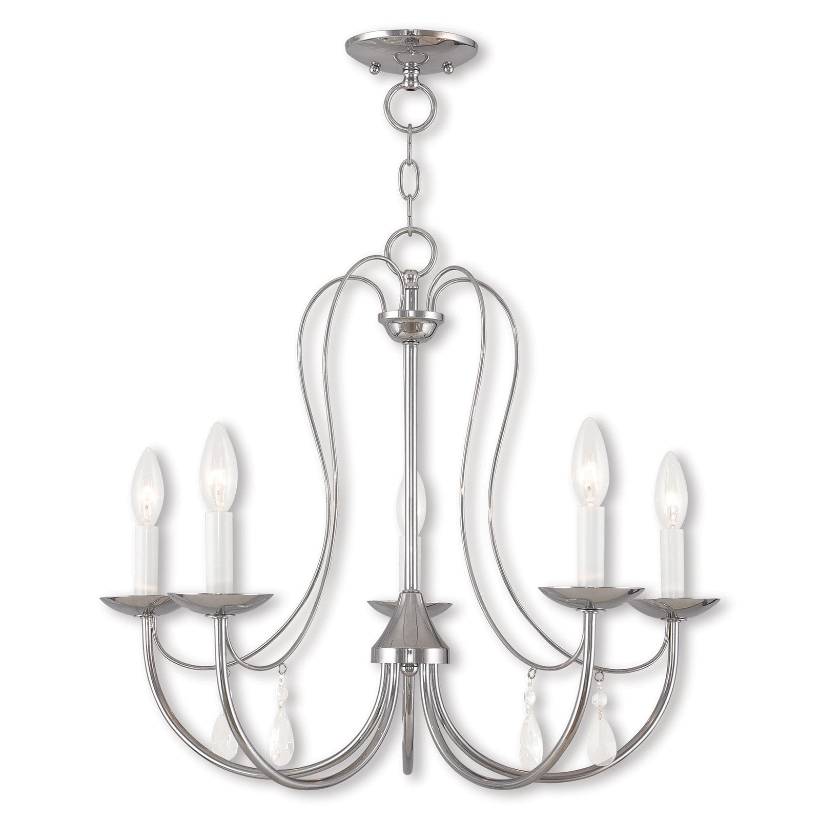 Mirabella 5-Light Polished Chrome Steel Chandelier