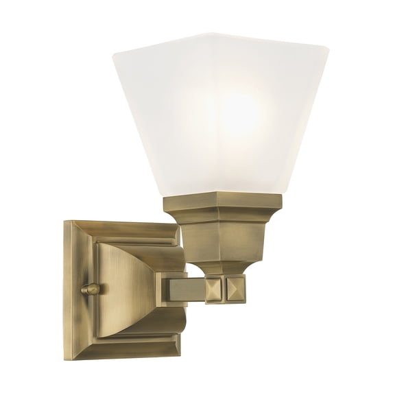 Livex Lighting Mission Bath Light in Antique Brass