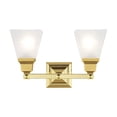thumbnail image 1 of Livex Lighting Mission 2 Bath Light in Polished Brass, 1 of 12