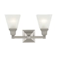 thumbnail image 1 of Livex Lighting Mission 2 Bath Light in Brushed Nickel, 1 of 16