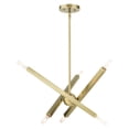 thumbnail image 1 of 46984-01 Livex Lighting Moco - 6 Light Chandelier in Modern Style - 18 Inches wide by 19.75 Inches high-Antique Brass Finish    -Traditional, 1 of 10