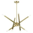 thumbnail image 1 of 46985-01 Livex Lighting Moco - 8 Light Chandelier in Modern Style - 26 Inches wide by 21 Inches high-Antique Brass Finish    -Traditional Installation, 1 of 11