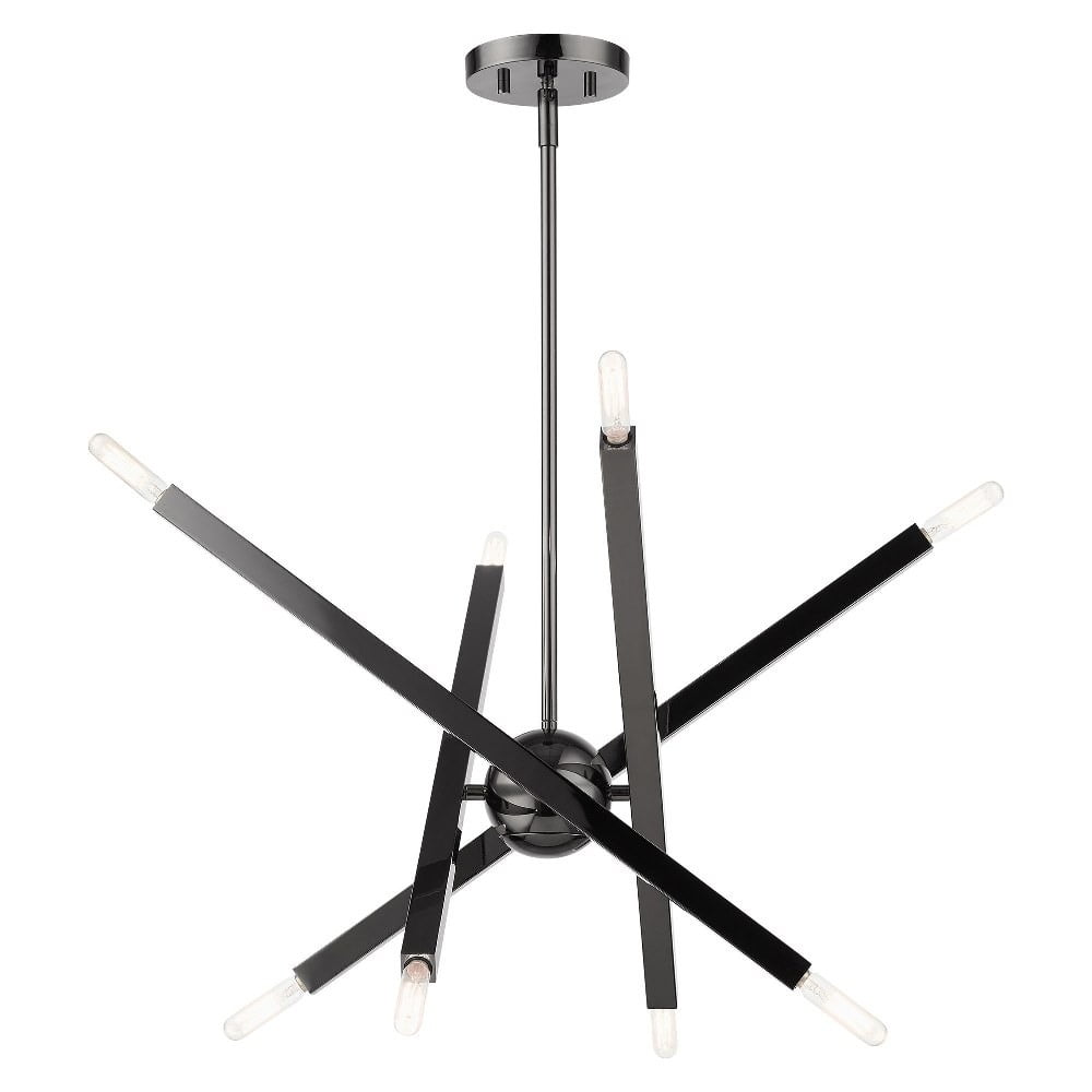 Monaco 8-Light Black Chrome Sputnik Chandelier
