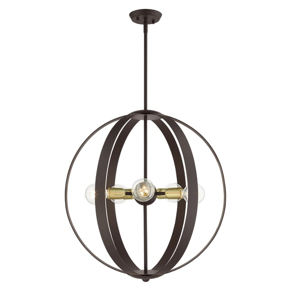 Livex Lighting - Modesto - 5 Light Chandelier in Industrial Style - 24 Inches