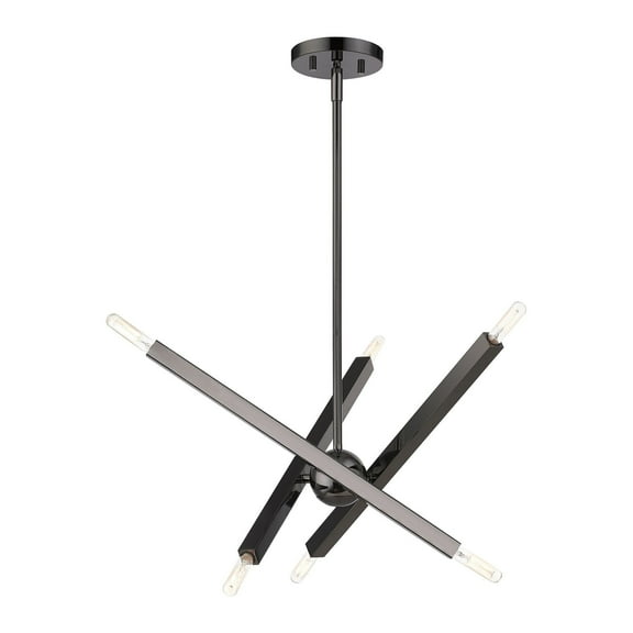 46984-46 Livex Lighting Monaco - 6 Light Chandelier In Modern Style-19.75 Inches Tall and 18 Inches Wide     -Traditional Installation