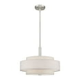 thumbnail image 1 of 52137-91 Livex Lighting Monroe - 4 Light Pendant In Timeless Style-16 Inches Tall and 18 Inches Wide-Brushed Nickel Finish    -Traditional, 1 of 14