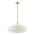 thumbnail image 1 of 52138-01 Livex Lighting Monroe - 5 Light Pendant In Timeless Style-17 Inches Tall and 24 Inches Wide-Antique Brass Finish    -Traditional Installation, 1 of 14