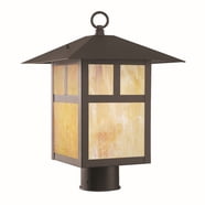 Livex Lighting 22387-91 3-Light Outdoor Post Top Lantern - Brushed Nickel With Smoke Glass, For Porch Or Garden