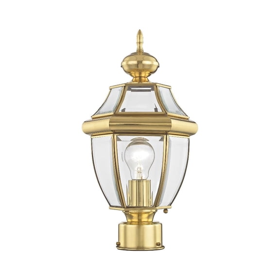 Monterey Outdoor Post Lantern - Finish: Polished Brass