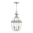 thumbnail image 1 of Livex Lighting Monterey 2 Light Outdoor Chain Hang in Brushed Nickel, 1 of 9