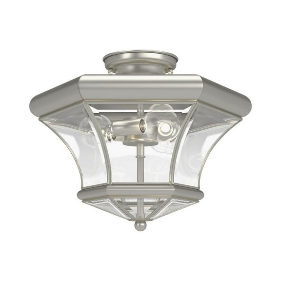Livex Lighting Monterey Ceiling Mount in Brushed Nickel
