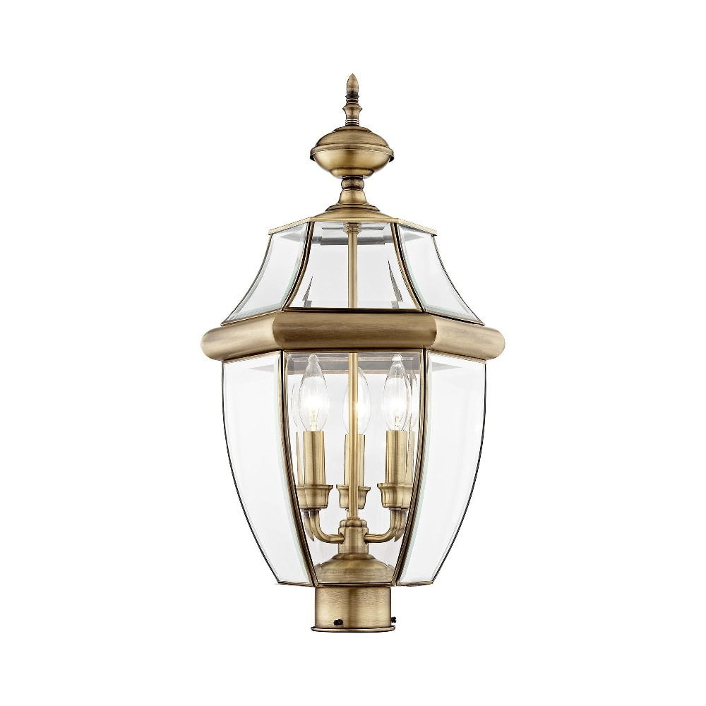 Livex Lighting Monterey 3 Light Outdoor Post Lantern