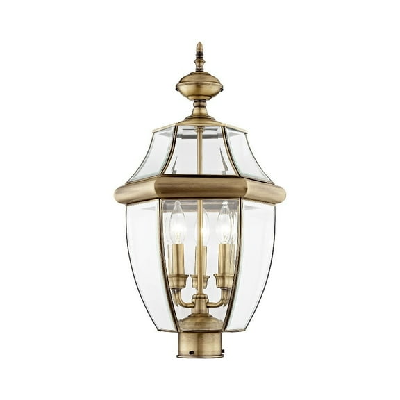 Livex Lighting Monterey 3 Light Outdoor Post Lantern