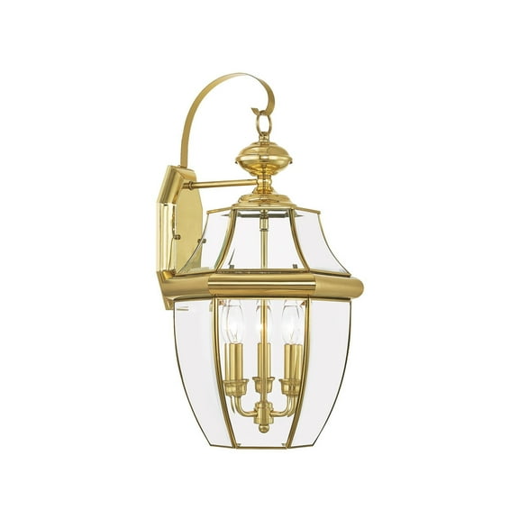 Livex Lighting - Monterey - 3 Light Outdoor Wall Lantern in Traditional Style -