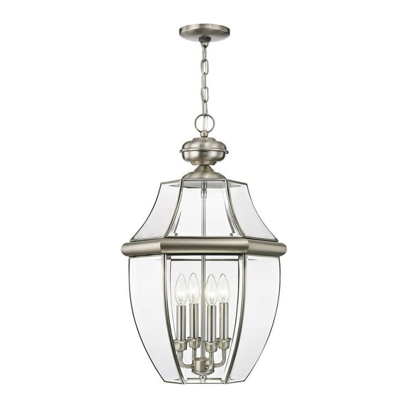 Livex Lighting Monterey Outdoor Chain Hang in Brushed Nickel