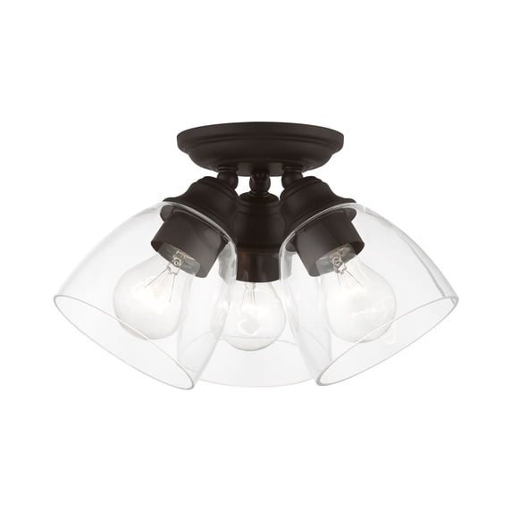 Livex Lighting - Montgomery - 3 Light Flush Mount in New Traditional Style -