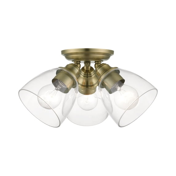 Livex Lighting - Montgomery - 3 Light Flush Mount in New Traditional Style -
