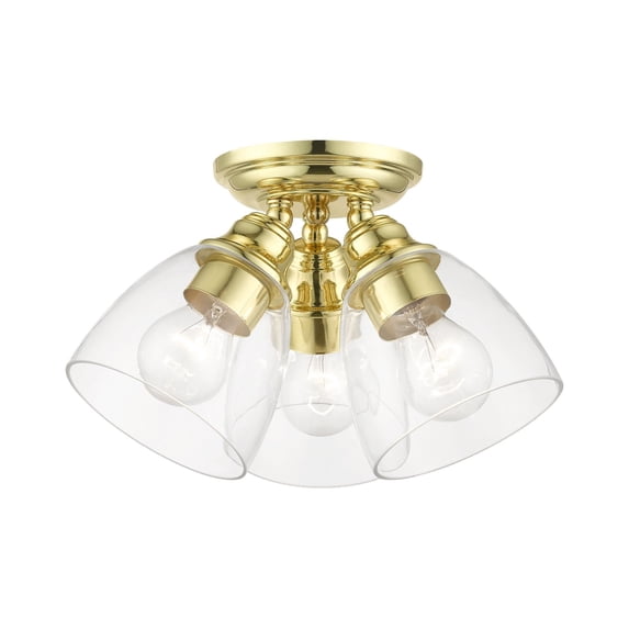 Livex Lighting - Montgomery - 3 Light Flush Mount in New Traditional Style -