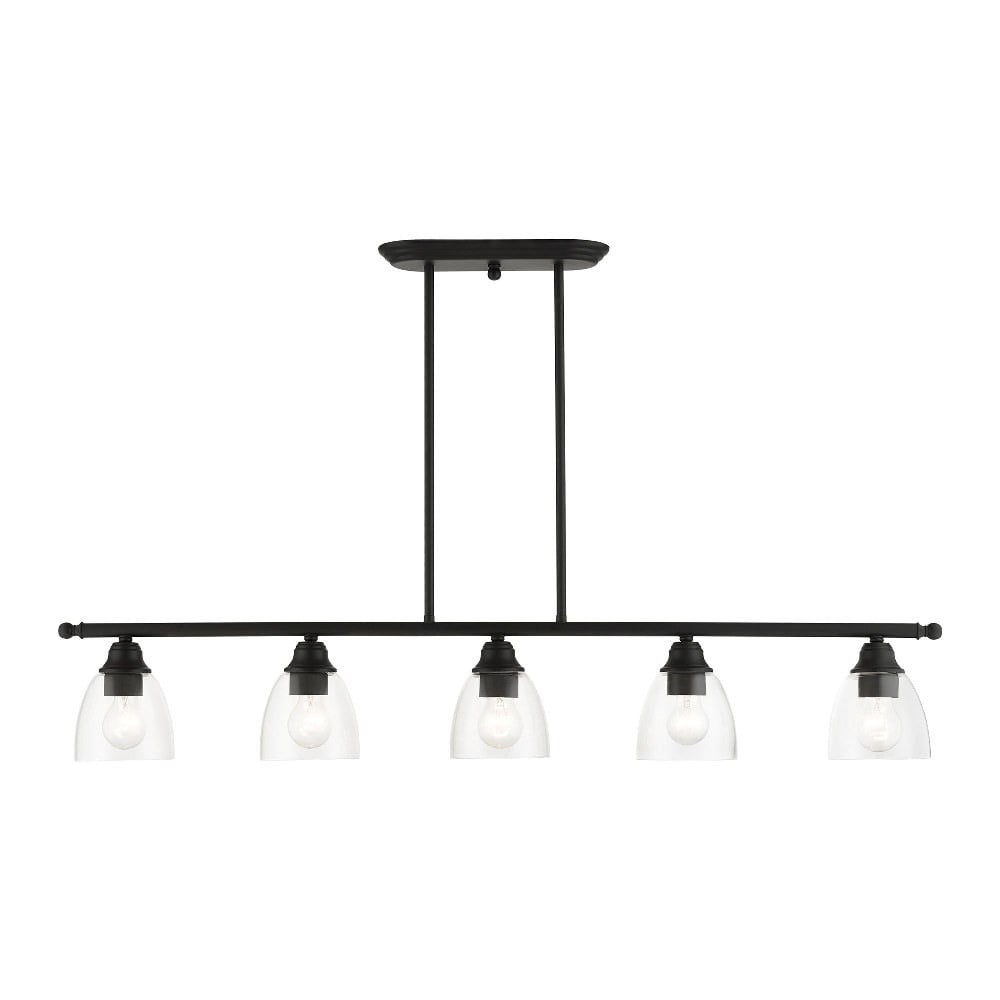 Montgomery Black Steel 5-Light Linear Chandelier
