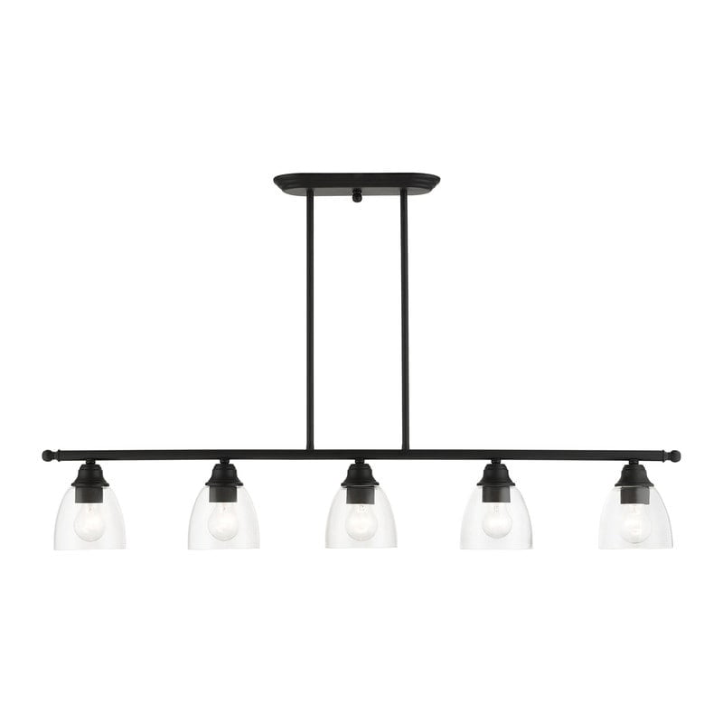 Montgomery Black Steel 5-Light Linear Chandelier