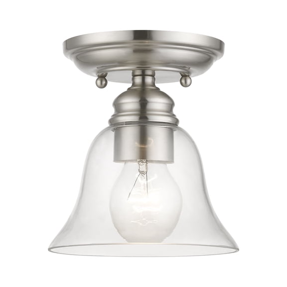 Livex Lighting - Moreland - 1 Light Small Semi-Flush Mount In Transitional
