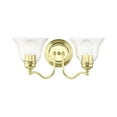 thumbnail image 1 of 16932-02 Livex Lighting Moreland - 2 Light Bath Vanity In Transitional Style-7.5 Inches Tall and 15.25 Inches Wide-Polished Brass Finish, 1 of 11
