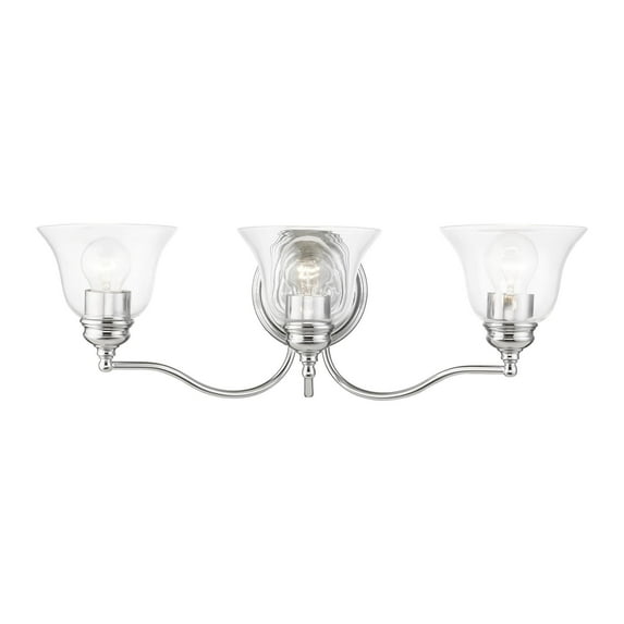 16933-05-Livex Lighting-Moreland - 3 Light Bath Vanity In Transitional Style-7.5 Inches Tall and 24 Inches Wide-Polished Chrome Finish