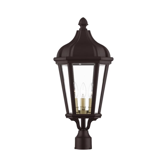 Livex Lighting Morgan 3 Light Outdoor Post Top Lantern