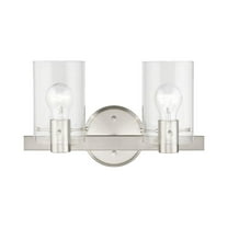 17232-91-Livex Lighting-Munich - 2 Light Bath Vanity In Contemporary Style-8.5 Inches Tall and 14.5 Inches Wide-Brushed Nickel Finish