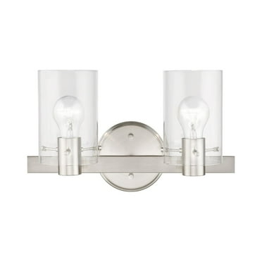 17232-91-Livex Lighting-Munich - 2 Light Bath Vanity In Contemporary Style-8.5 Inches Tall and 14.5 Inches Wide-Brushed Nickel Finish