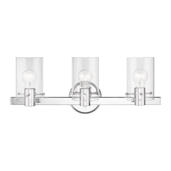 17233-05 Livex Lighting Munich - 3 Light Bath Vanity In Contemporary Style-8.5 Inches Tall and 22.5 Inches Wide-Polished Chrome Finish