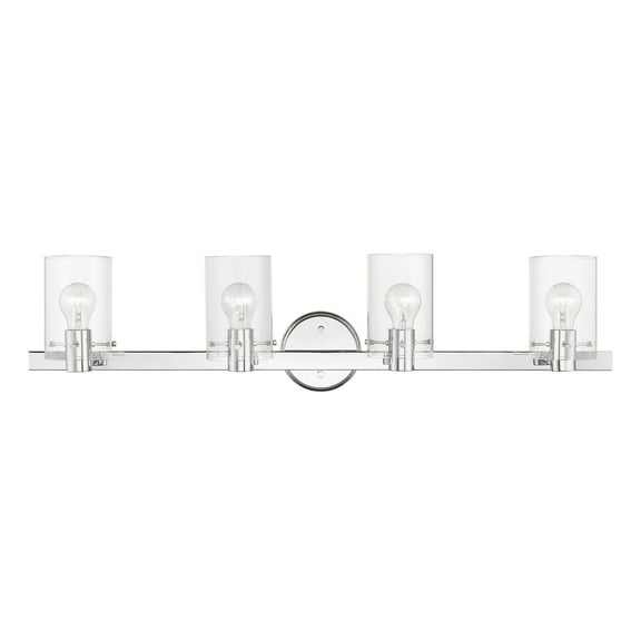 17234-05-Livex Lighting-Munich - 4 Light Bath Vanity In Contemporary Style-8.5 Inches Tall and 35.5 Inches Wide-Polished Chrome Finish