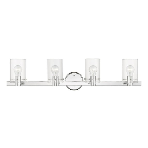 17234-05 Livex Lighting Munich - 4 Light Bath Vanity In Contemporary Style-8.5 Inches Tall and 35.5 Inches Wide-Polished Chrome Finish