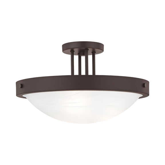 Livex Lighting New Brighton Ceiling Mount in Bronze